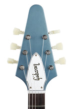 Load image into Gallery viewer, New Gibson Custom Shop 1967 Mahogany Flying V TRG Stinger Series Bahama Blue Stop Bar VOS 400397