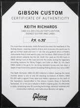 Load image into Gallery viewer, 2026 Gibson Custom 1960 Keith Richards ES-355 Collectors Edition Ebony Murphy Lab W/ Signed Label & Signed Headstock # 38 of 50