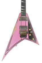 Load image into Gallery viewer, New Jackson Custom Shop RR Randy Rhoads Nitro Relic Platinum Pink W/ Black Pinstripes