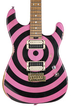 Load image into Gallery viewer, New Jackson Custom Shop Thunder Mod Brass Trem San Dimas Nitro Relic Pink With Black Bullseye TRG Exclusive