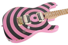 Load image into Gallery viewer, New Jackson Custom Shop Thunder Mod Brass Trem San Dimas Nitro Relic Pink With Black Bullseye TRG Exclusive