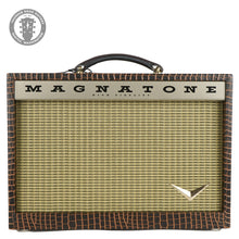 Load image into Gallery viewer, New Magnatone Starlite Combo Brown French Alligator Tolex / Gold Stripe Grill #7541