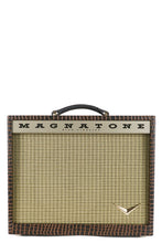 Load image into Gallery viewer, New Magnatone Starlite Reverb 10 Brown French Alligator Tolex / Gold Stripe Grill #8548