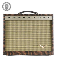 Load image into Gallery viewer, New Magnatone Starlite Reverb 10 Brown French Alligator Tolex / Gold Stripe Grill #8832