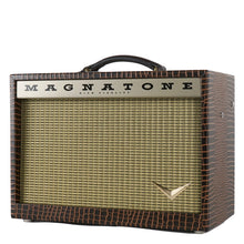 Load image into Gallery viewer, New Magnatone Starlite Combo Brown French Alligator Tolex / Gold Stripe Grill #9013