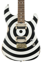 Load image into Gallery viewer, New Jackson Custom Shop Thunder Mod Brass Trem San Dimas Nitro Relic White With Black Bullseye TRG Exclusive