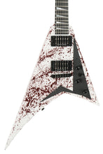 Load image into Gallery viewer, New Jackson USA Custom Shop Rhoads Tune-O-Matic Snow White with Blood Red Splatter #RR4205