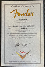 Load image into Gallery viewer, New Fender Masterbuilt Austin MacNutt Green Pine Telecaster Sunset Orange Transparent