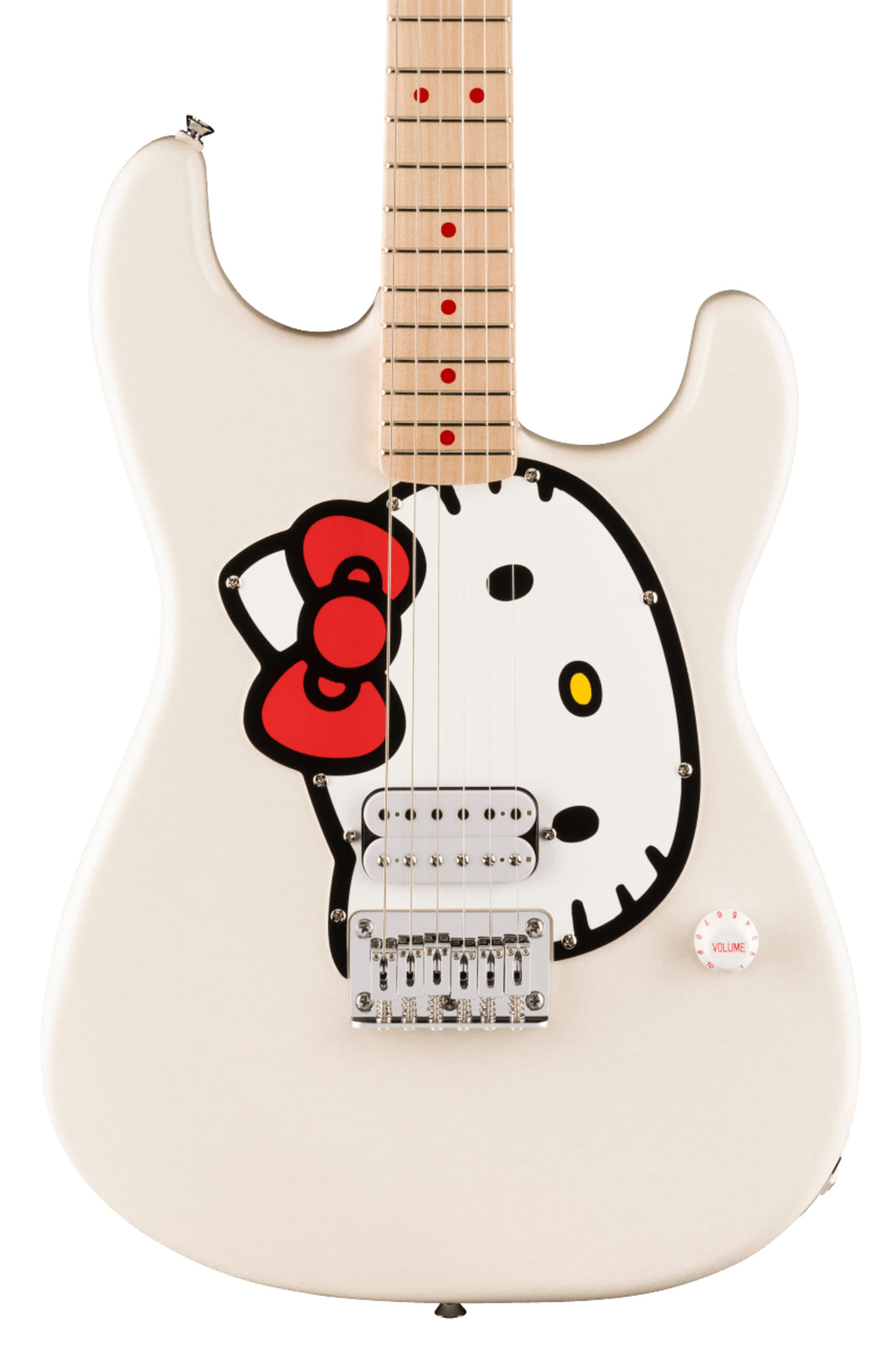 New Fender Squier Hello Kitty White Stratocaster