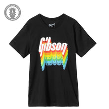 Load image into Gallery viewer, Gibson Rainbow Tee Black
