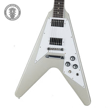 Load image into Gallery viewer, New Gibson Custom Shop 1967 Mahogany Flying V TRG Stinger Series Silver Sky Stop Bar VOS
