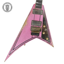 Load image into Gallery viewer, New Jackson Custom Shop RR Randy Rhoads Nitro Relic Platinum Pink W/ Black Pinstripes
