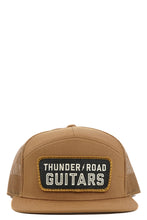 Load image into Gallery viewer, Thunder Road Guitars Snap Back Patch Trucker Hat Brown
