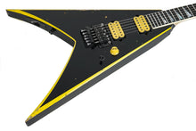 Load image into Gallery viewer, New Jackson Custom Shop King V Relic Black w/ Yellow Bevels Nitro Relic
