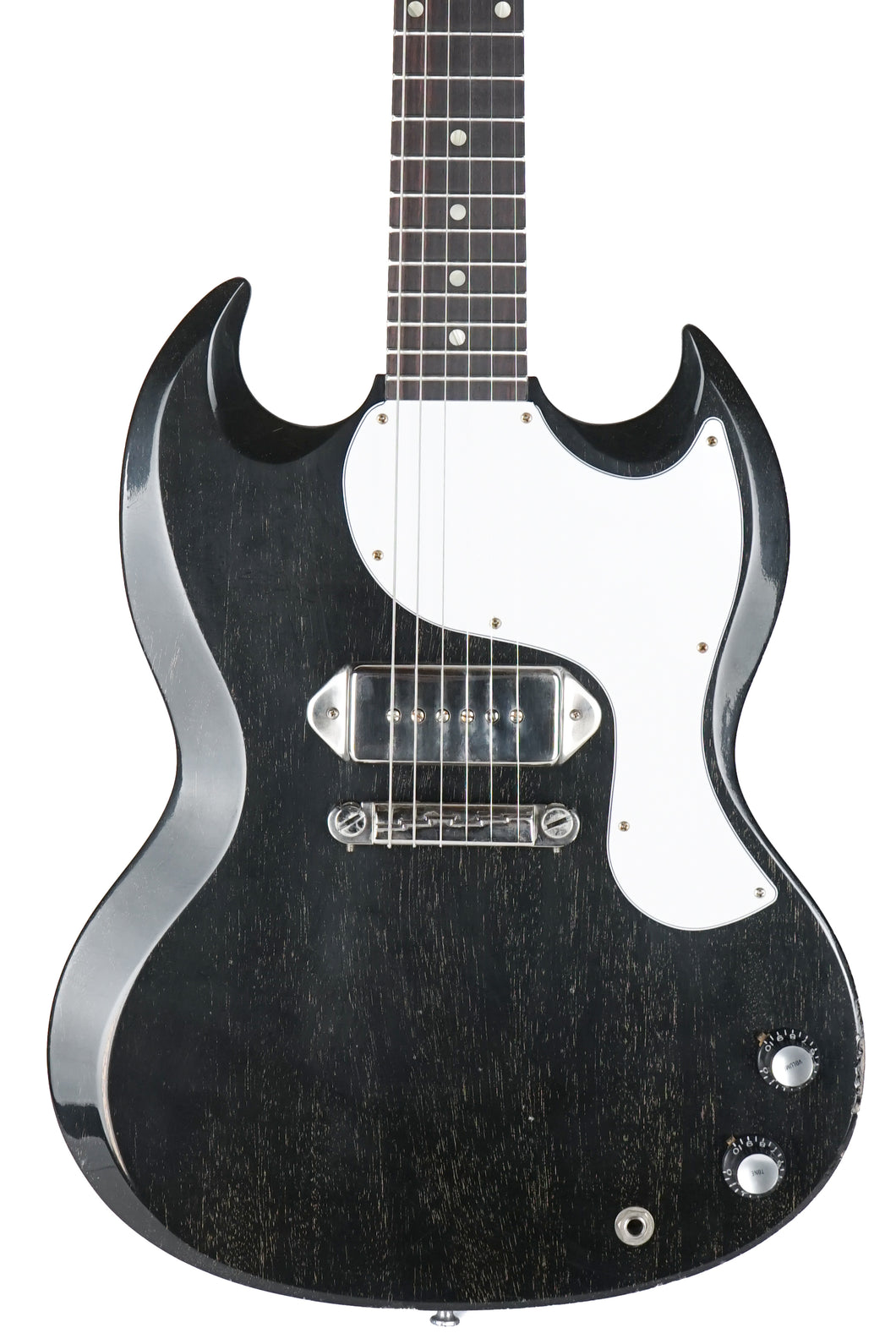 New Gibson Custom Shop Dealer Select 1963 SG Junior Lightning Bar Silver Fox Murphy Lab Light Aged NH