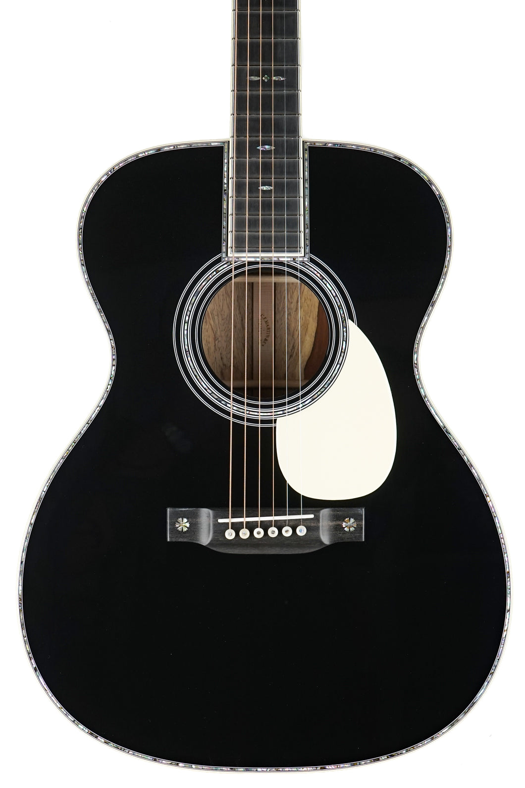 New Martin Custom Shop Style-42 OM 14-Fret Black Top w/Adirondack Spruce & Cocobolo