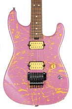 Load image into Gallery viewer, New Charvel Custom Shop San Dimas Platinum Pink With Graffiti Yellow Splatter #C19883
