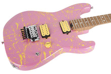 Load image into Gallery viewer, New Charvel Custom Shop San Dimas Platinum Pink With Graffiti Yellow Splatter #C19883
