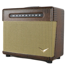 Load image into Gallery viewer, New Magnatone Baby M-80 Combo Brown French Alligator Tolex / Gold Stripe Grill #8783
