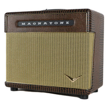 Load image into Gallery viewer, New Magnatone Baby M-80 Combo Brown French Alligator Tolex / Gold Stripe Grill #8980
