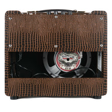 Load image into Gallery viewer, New Magnatone Baby M-80 Combo Brown French Alligator Tolex / Gold Stripe Grill #8980
