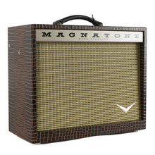 Load image into Gallery viewer, New Magnatone Starlite Reverb 10 Brown French Alligator Tolex / Gold Stripe Grill #8548
