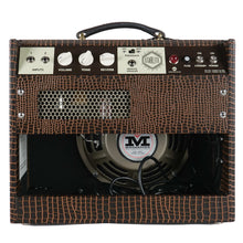 Load image into Gallery viewer, New Magnatone Starlite Reverb 10 Brown French Alligator Tolex / Gold Stripe Grill #8832
