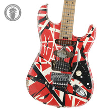 Load image into Gallery viewer, 2023 EVH Striped Series Frankenstein Frankie White/Black/Red
