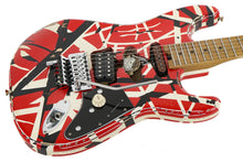 Load image into Gallery viewer, 2023 EVH Striped Series Frankenstein Frankie White/Black/Red
