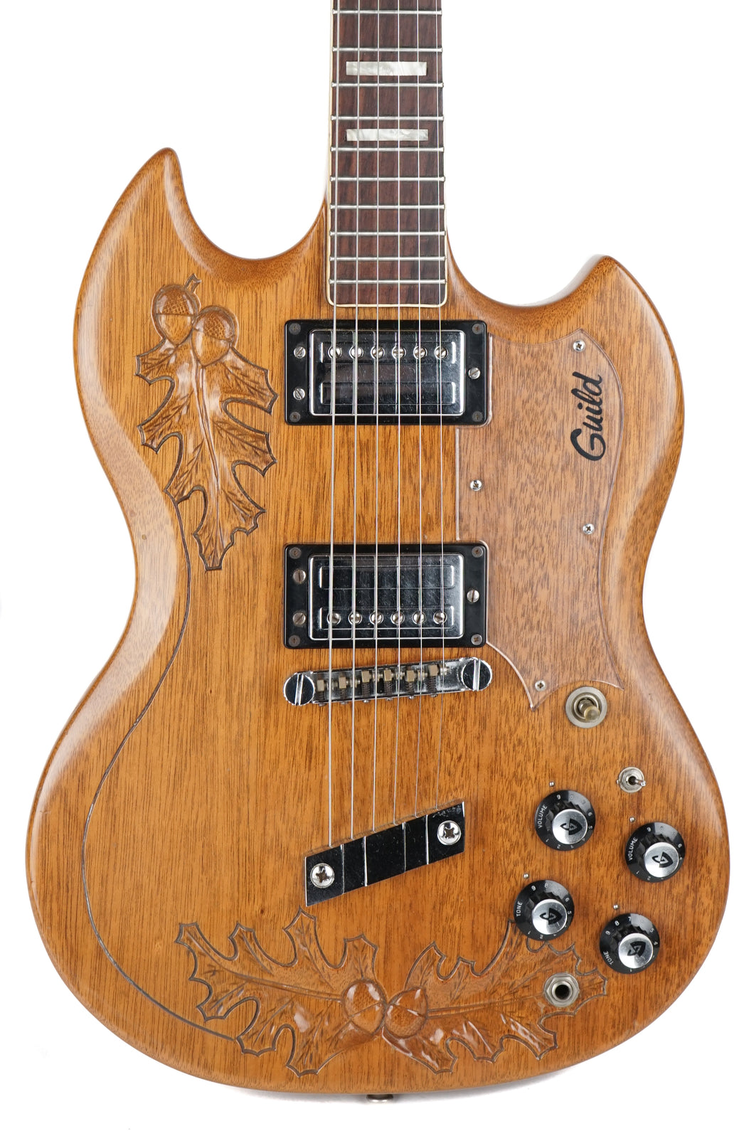 1973 Guild S-100 Natural Acorn Oak Leaf