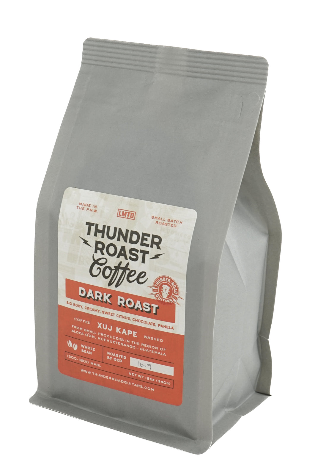 QED Thunder Roast Coffee 12oz Dark Roast