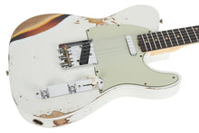 Load image into Gallery viewer, New Fender Custom Shop 1960 Telecaster Custom Heavy Relic Aged Olympic White Over Chocolate 3 Color Sunburst
