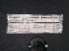 Load image into Gallery viewer, Vintage Hiwatt 4x12 Black Cloth Cabinet with G12M-70 White Label Celestions
