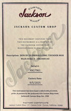 Load image into Gallery viewer, New Jackson Custom Shop Thunder Mod San Dimas Nitro Relic Emerald City Crackle Thunder Road Exclusive
