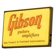 Load image into Gallery viewer, Gibson "Guitars &amp; Amplifiers" Vintage Lighted Sign
